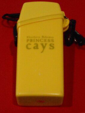 Princess Cays Eleuthera Bahamas Yellow & Black Waterproof Dry Box Beach Caddy